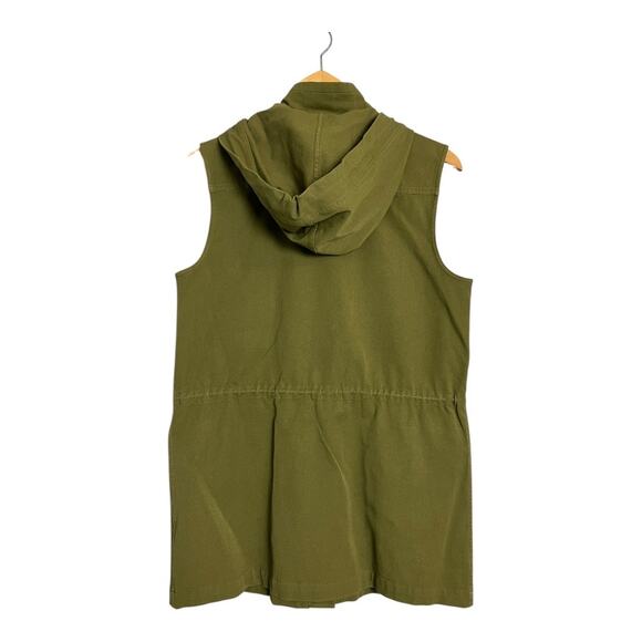green cargo vest Utility Small Grunge Casual Gorpcore Canvas Casual - Picture 7 of 7